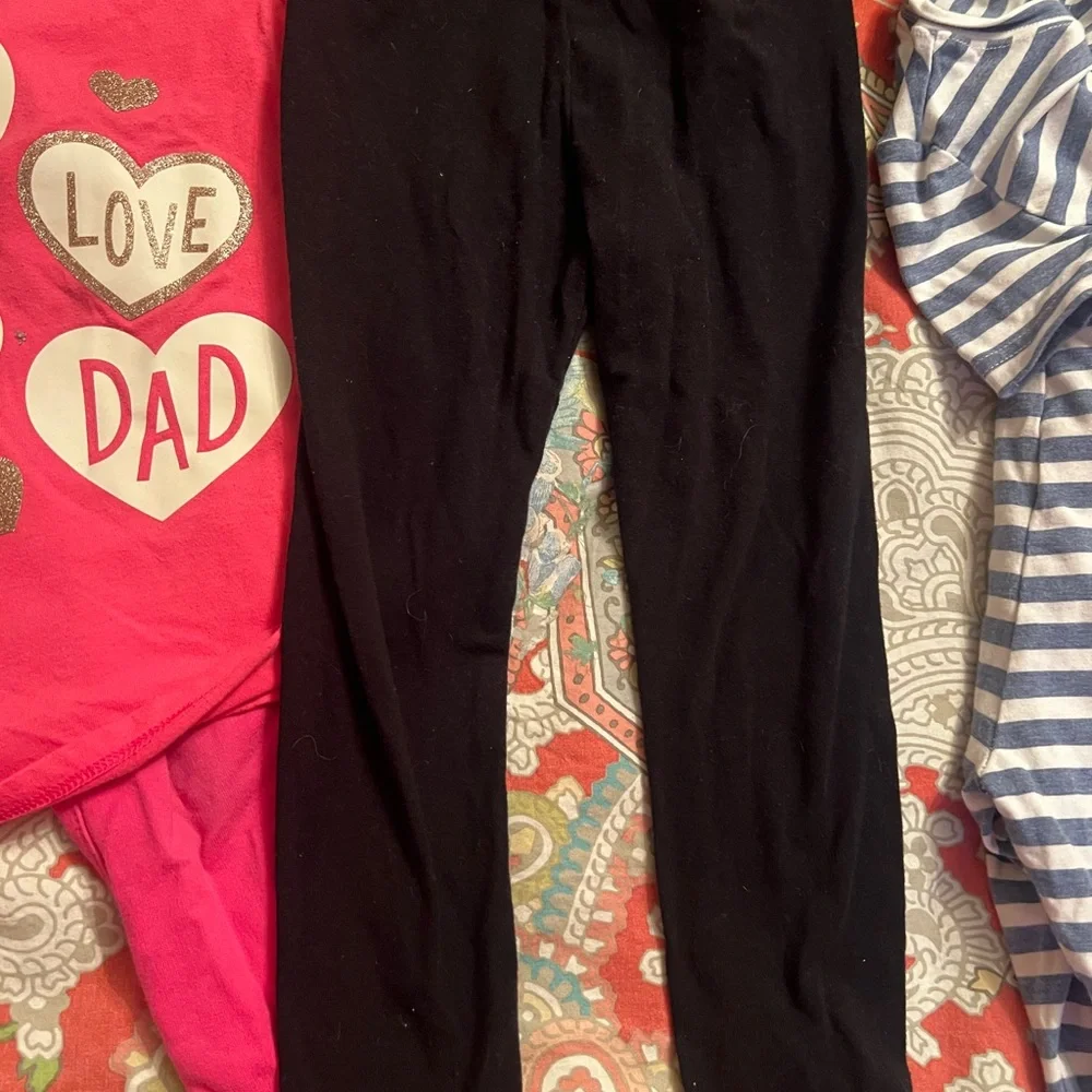 Kids Pajamas Set Striped Blue Soma, Cat & Jack Pink HTop, Pink Pants & Black 4T